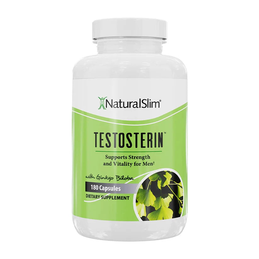 NaturalSlim Testosterin Testosterone Booster for Men | 180 Capsules