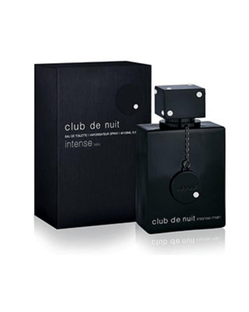 Armaf Club De Nuit Intense Man Eau De Toilette bottle with 105ml size, showcasing its sleek design and luxurious perfume packaging