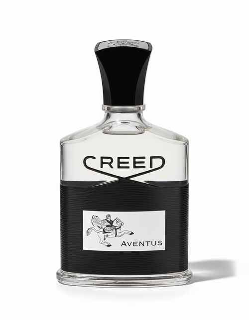Luxivio Creed Aventus Eau De Parfum 100ml bottle, luxury men's signature fragrance with sleek glass design and black cap.