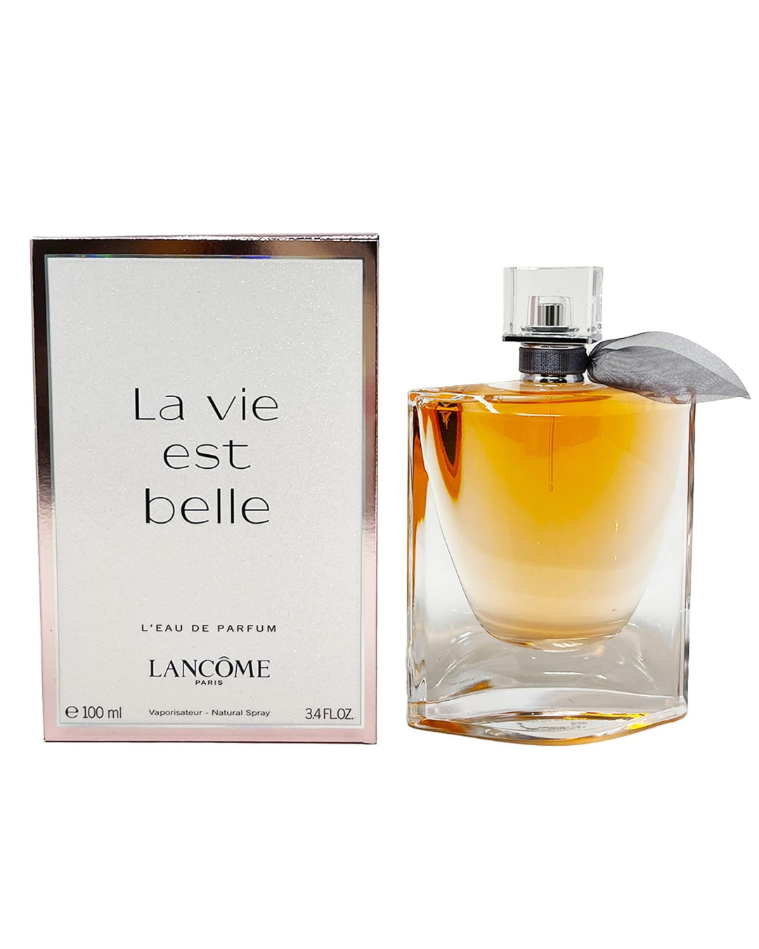 Lancôme La Vie Est Belle Eau De Parfum 100ml luxury women's fragrance bottle with elegant packaging and floral design.