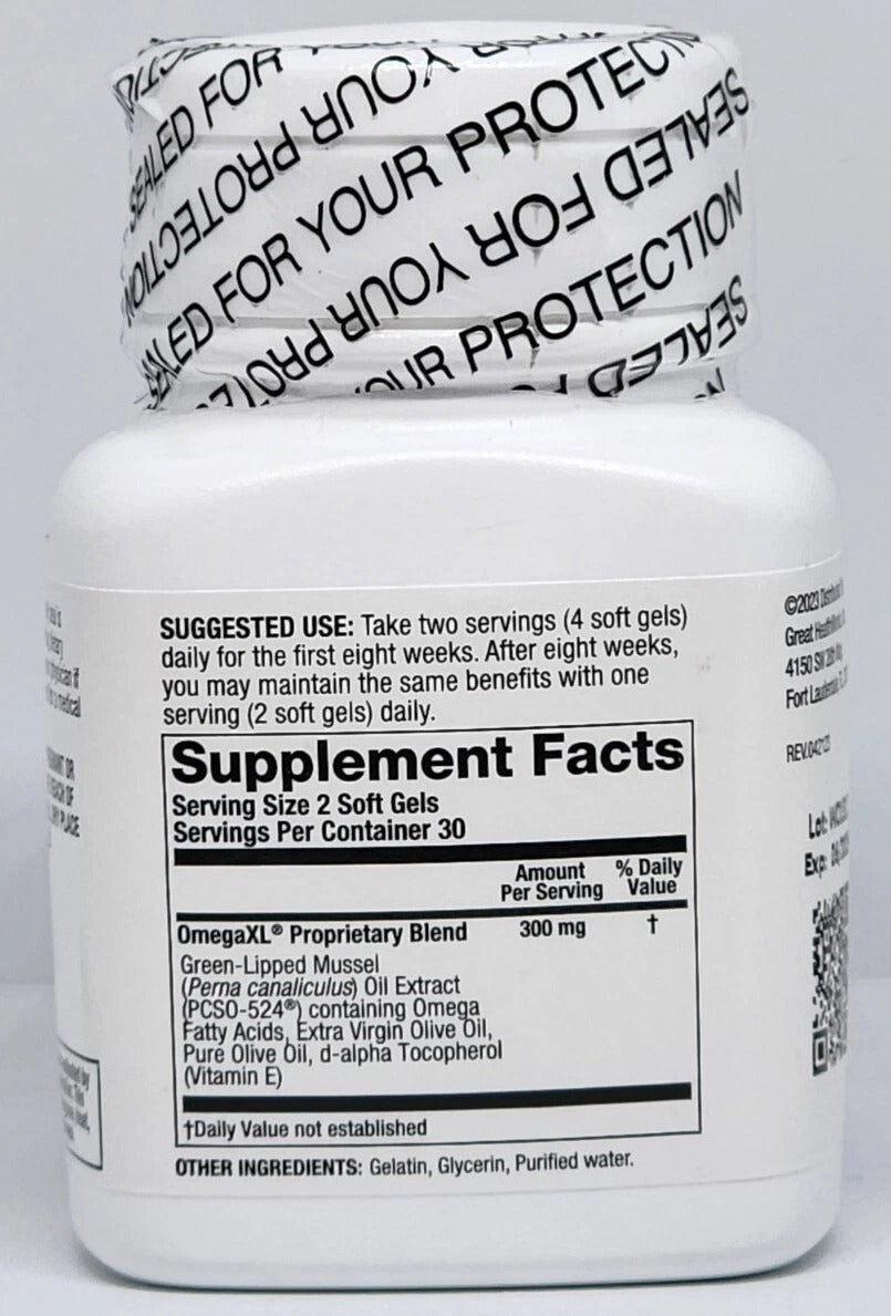 OmegaXL Joint Support Supplement – Fast Acting Joint & Muscle  Relief Softgels