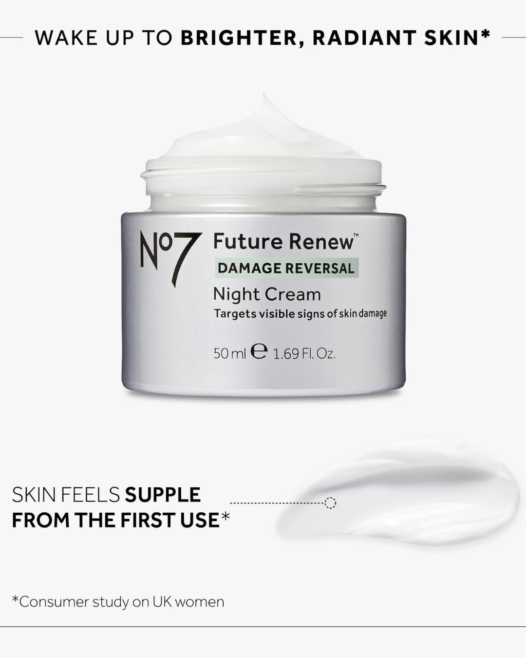 No7 Future Renew Night Cream 50ml – Damage Reversal Anti-Aging Night Moisturizer