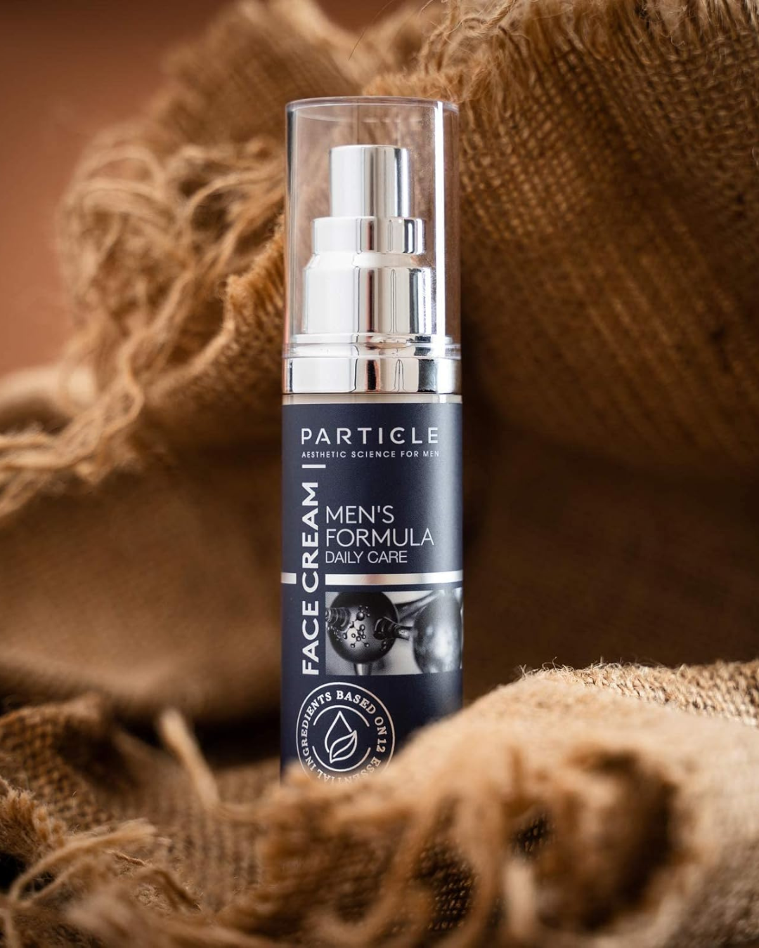 Luxivio Particle Men’s Face Cream 50ml anti-aging moisturizer for men, shown in a sleek jar with a smooth, creamy texture.