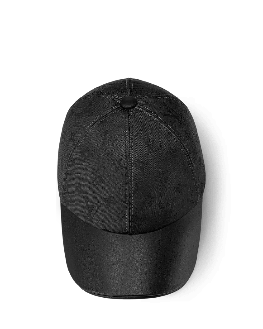 Louis Vuitton Monogram black luxury baseball cap by Luxivio, featuring designer streetwear style and adjustable fit.
